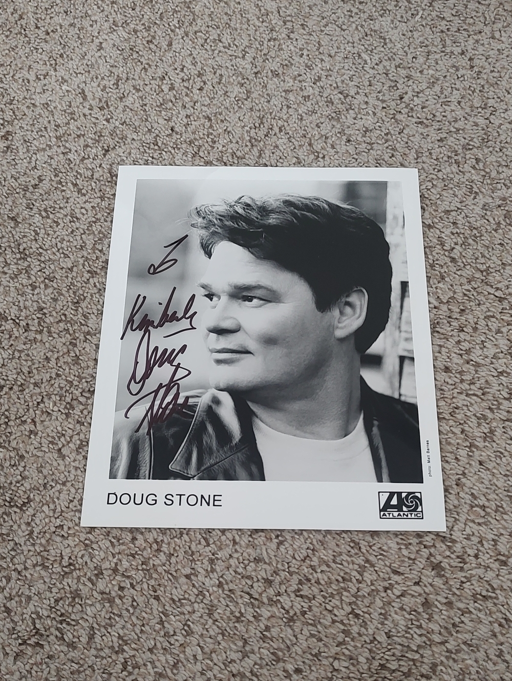 Doug Stone PERSONALIZED Autograph